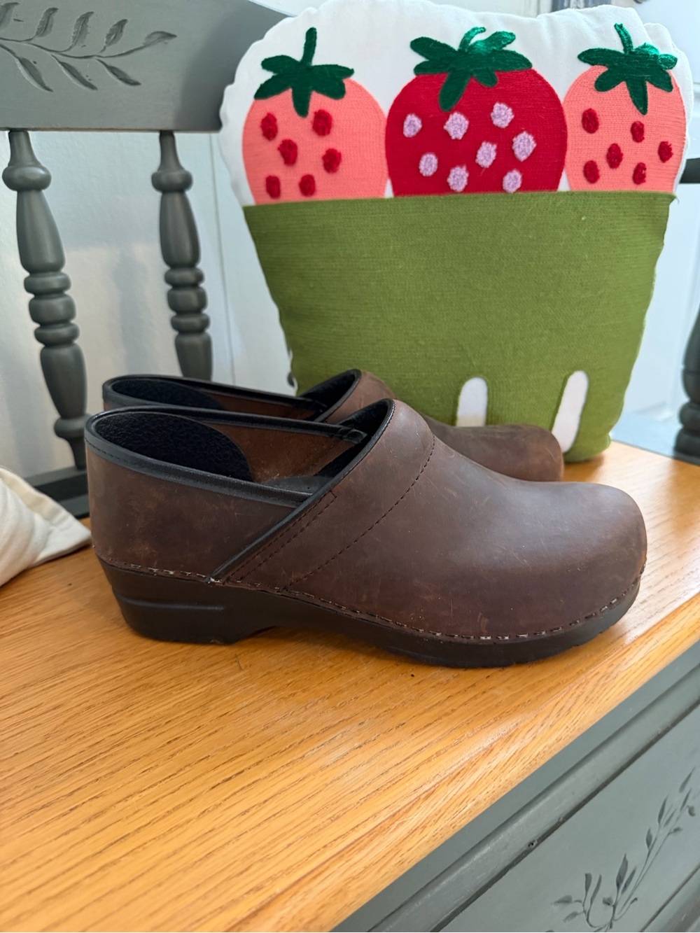 Dansko Antique Brown Oiled Clogs - Womens 41